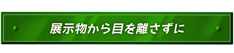 展示物から目を離さずに